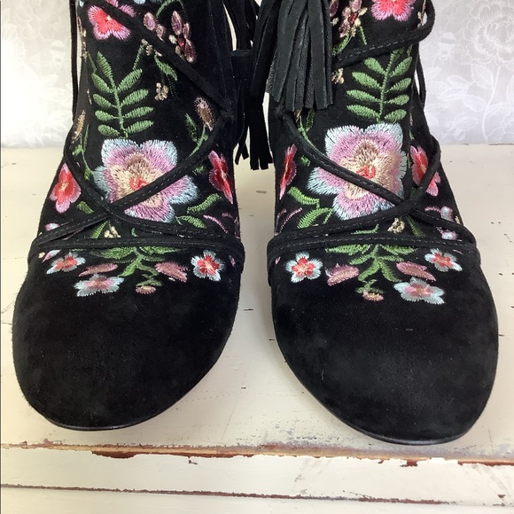 Sam Edelman Embroidered Suede Boots - Picture 2 of 14